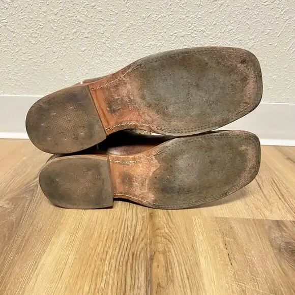 Justin Mens Square Toe Casual Work Boots Brown Green Size 11.5 D - style BR307 - Picture 12 of 14